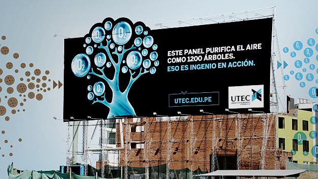 Billboard which removes pollution and filters air, Peru - finalist in Designs of the Year 2015