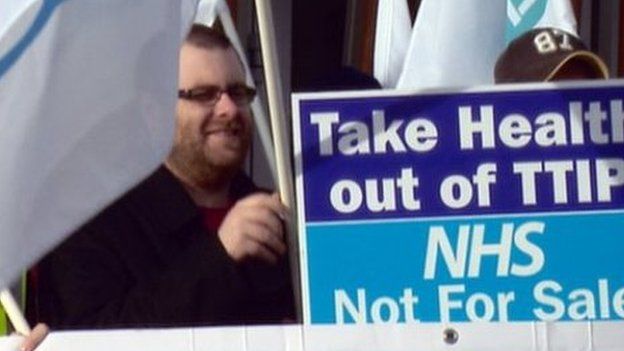 Protest at the Scottish Parliament