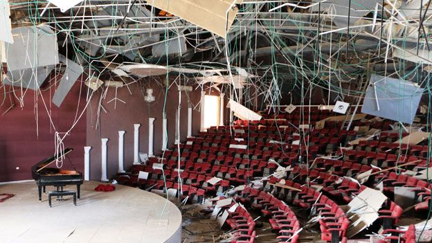 View of concert hall in Gaza