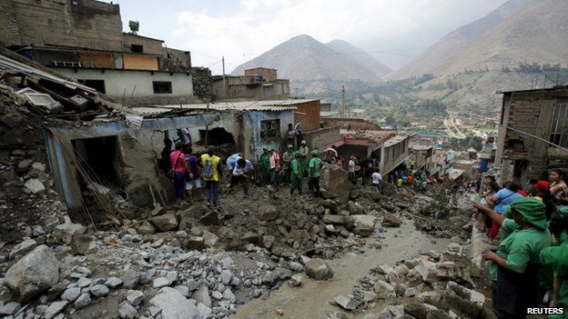 Peru Mudslide Emergency Declared In Chosica Near Lima Bbc News