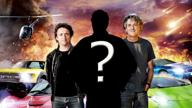 Top Gear line-up with Jeremy Clarkson obscured