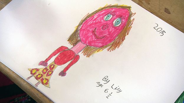 Lily's drawing of herself