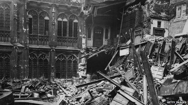 House of Commons bomb damage
