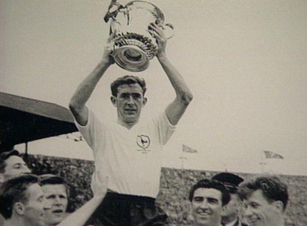 Danny Blanchflower with Spurs trophy