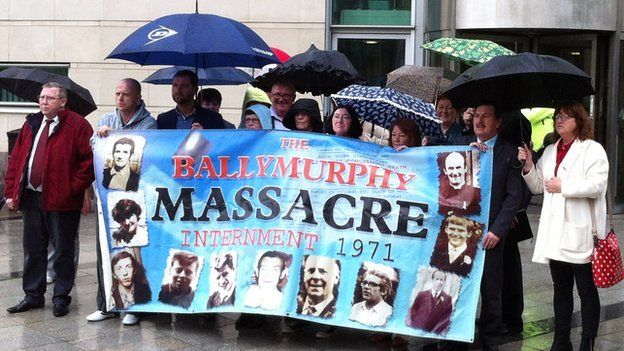 Relatives of those shot dead iby soldiers in Ballymurphy in 1971