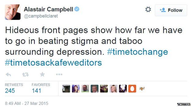 Alastair Campbell criticises the media's coverage.