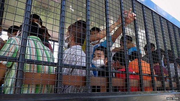 Reuters Suspected Uighurs are transported to a detention facility in the town of Songkhla in southern Thailand