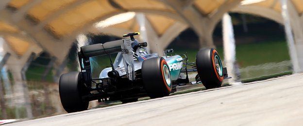 Nico Rosberg was only third fastest in second practice after being fastest in first practice