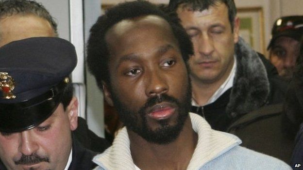 Rudy Guede in Italian custody, 6 December 2007