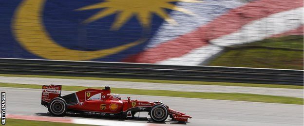 Sebastian Vettel driving