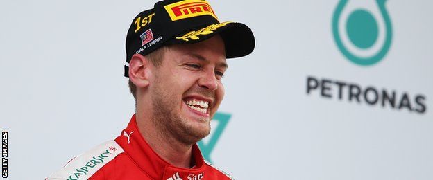 Sebastian Vettel smiles