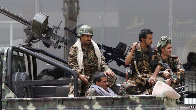 Houthi rebels in Yemen, 28 March
