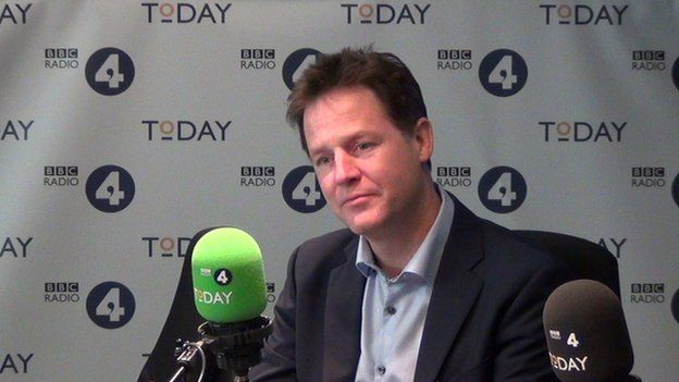 Nick Clegg on Today
