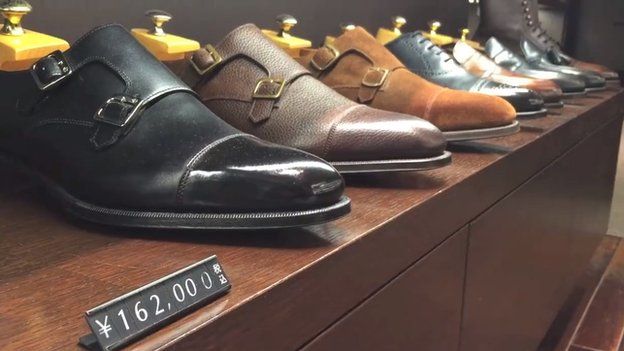 Northamptonshire's John Lobb shoes being sold in a department store in Tokyo