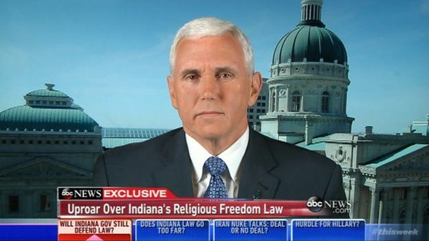 Indiana Governor Mike Pence appearing on ABC on Sunday