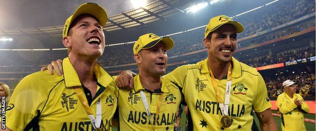 Australia celebrate winning World Cup