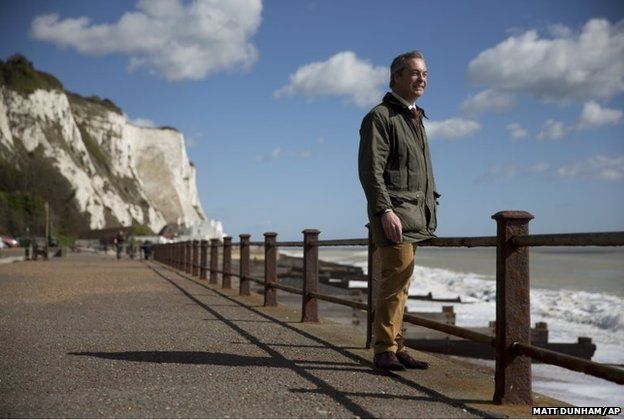 Nigel Farage by the sea