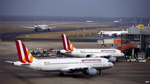 Germanwings planes at airport