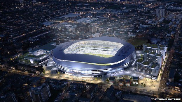 Artist impression of Tottenham's new stadium