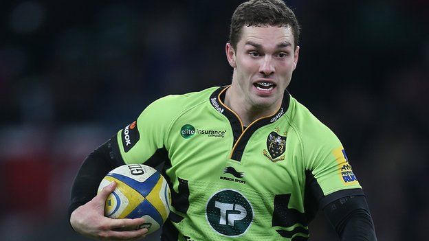 George North in action for Northampton