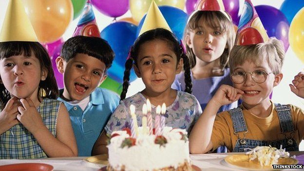 Kids celebrating birthday party