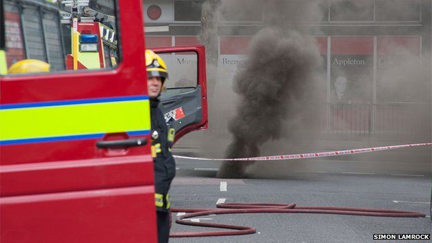 Holborn fire - firefighters