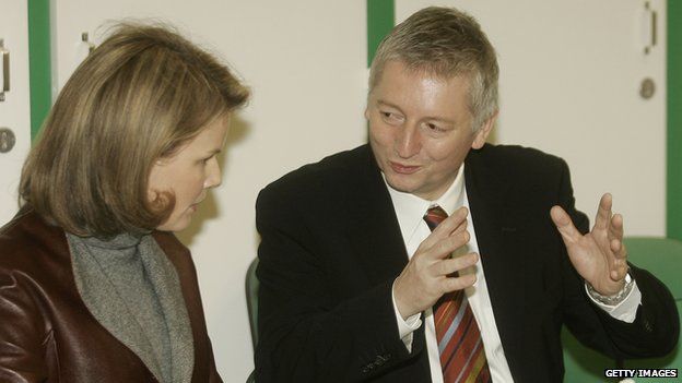 Steve Stevaert with Princess Mathilde in 2007