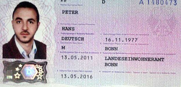 A fake German passport