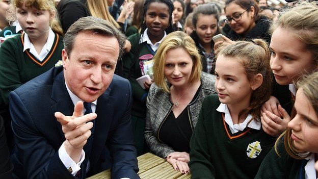 David Cameron on school visit