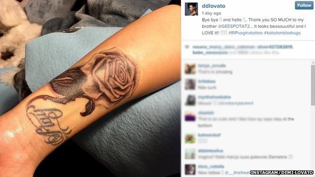 LOOK: Demi Lovato gets new spider tattoo on head