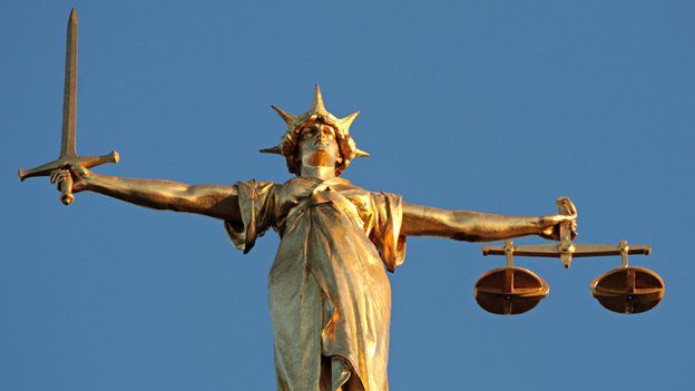 Lady Justice, at the top of the dome of the Central Criminal Court