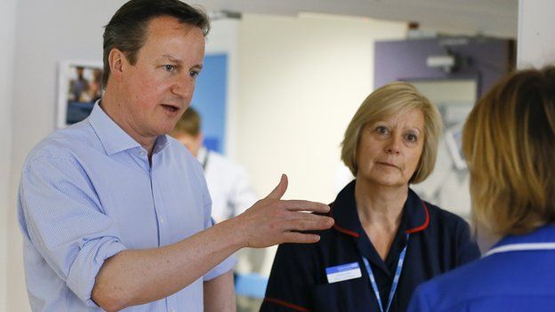 David Cameron meets hospital staff
