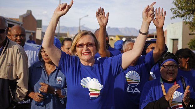 South African opposition leader Hellen Zille on 6 May, 2014