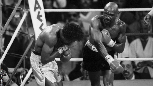 Tommy Hearns and Marvin Hagler