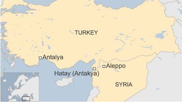 Map of Antakya Antalya