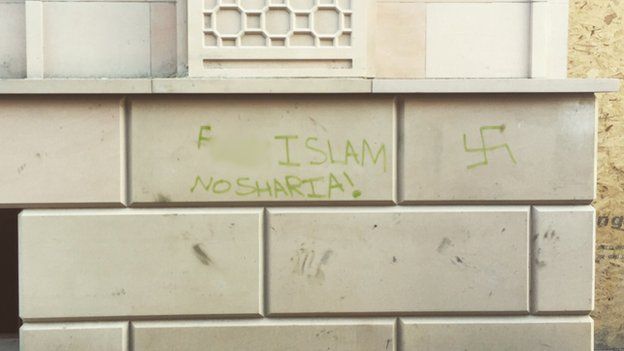 Anti-Islamic graffiti on Glasgow Central Gurdwara - BBC News