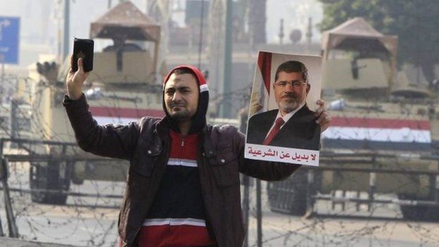 Muslim Brotherhood supporter in Cairo (Jan 2015)