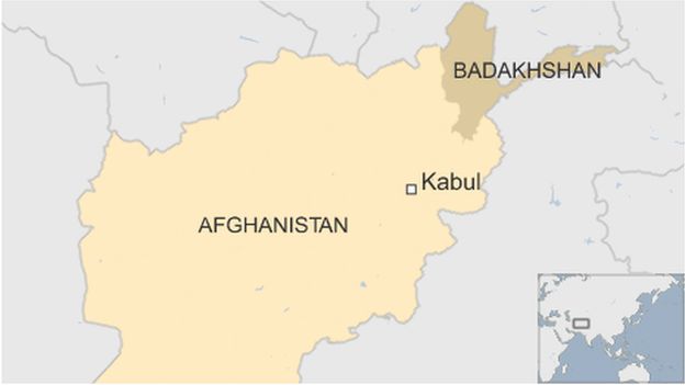 Map showing Badakhshan