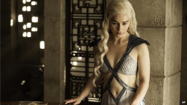 Emilia Clarke as Daenerys Targaryen in Game of Thrones