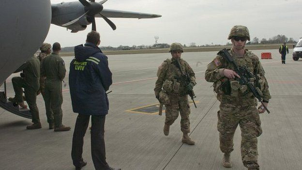 US troops arrive in Lviv, Ukraine