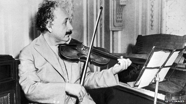 Einstein playing the violin
