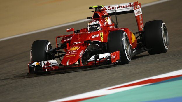 Ferrari's Kimi Raikkonen in Bahrain practice