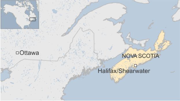Map showing where Shearwater is