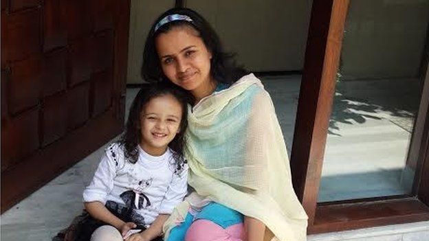 Anjali Bhushan and her daughter