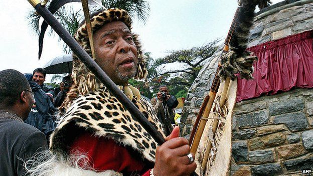 South Africa's Zulu King, Goodwill Zwelithini, pictured at a ceremony in 2008