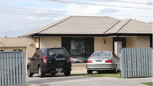 A house in Hallam, a suburb of Melbourne, where police made one of several arrest during terror raids in Melbourne, Australia,