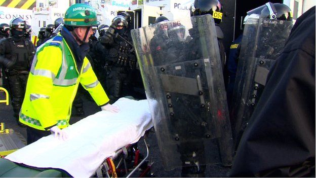 Paramedic at east Belfast riot