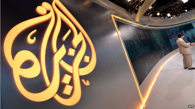 Al--Jazeera studio in New York
