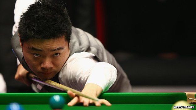 Ding Junhui of China in action