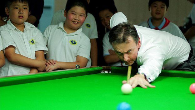 WPBSA chairman Jason Ferguson coaching Chinese schoolchildren